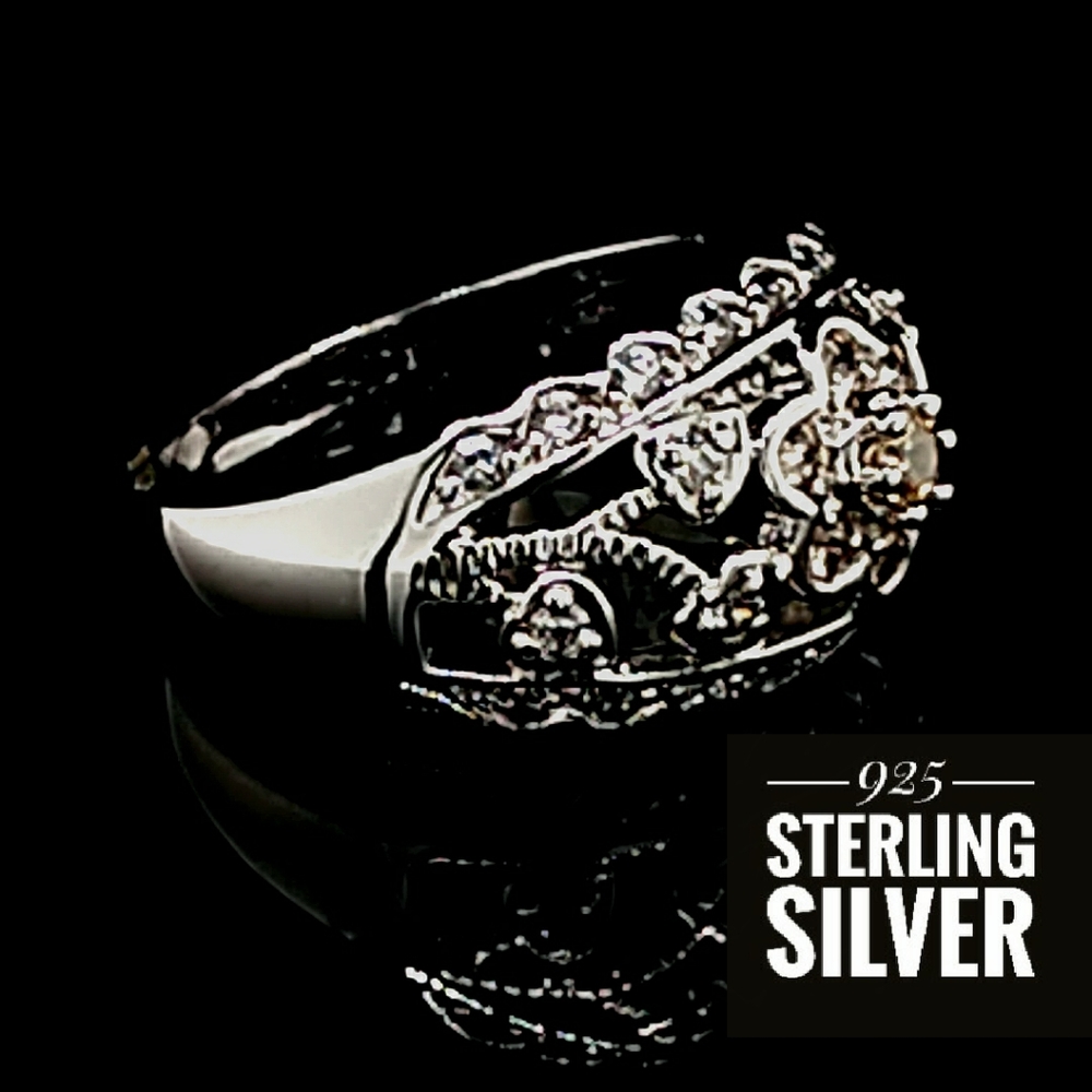 Ladies 925 Sterling Silver Dome Ring